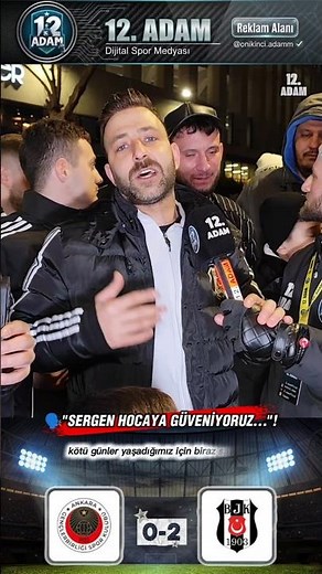 💥"WE TRUST COACH SERGEN...."❗ FAN INTERVIEW AFTER THE GENÇLERBİRLİĞİ 0-2 BEŞİKTAŞ MATCH. #besikta...