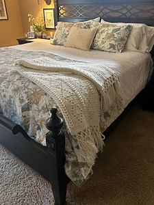 Vintage Aran Cable Knit Throw Blanket: Hand Crocheted Fringed Afghan - Etsy