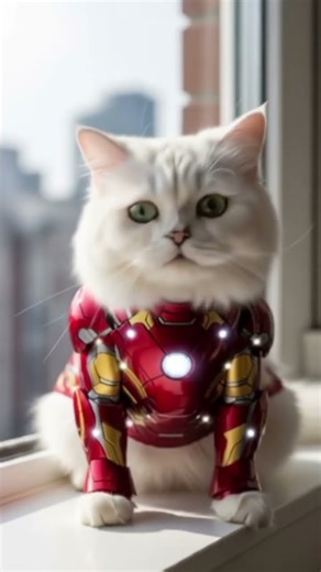 When Iron Man Was Reborn… as a Cat 😹🔥 #Shorts #ai #aigenerated #ironman #aicat #funnycat #cutecat