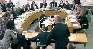 Pie Attack on Rupert Murdoch