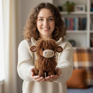 Highland Cow Crochet Pattern: Amigurumi Farm Animal (PDF File) - Etsy