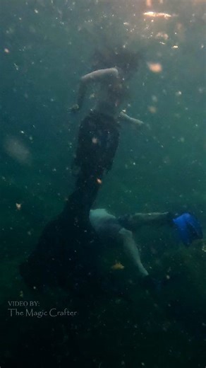 Today, we turn my boyfriend into a merman. Check in at 3pm on The Magic Crafter YouTube Channel to see the video. 🧜🏽‍♂️ But for now, here's a video of us swimming together with me as a mermaid and him with legs. 😇🖤 #themagiccrafter #professionalmermaid #mermaiding #mermaidlife #mermaid #merman | The Magic Crafter