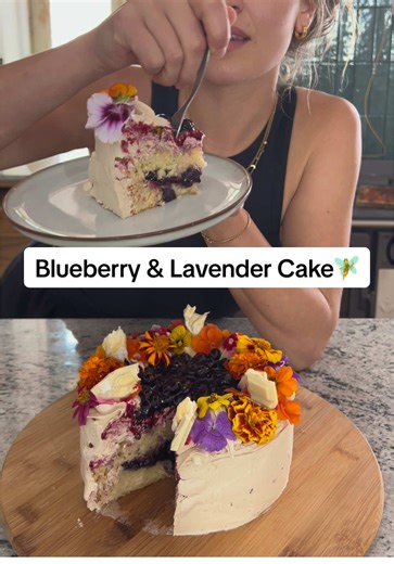 Vegan Blueberry & Lavender Cake Recipe
