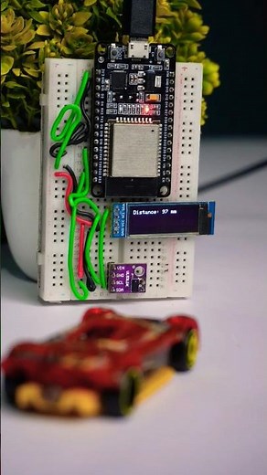 VL53L0X Laser Distance Sensor | ESP32 #automobile #hotwheels #circuit #pcb