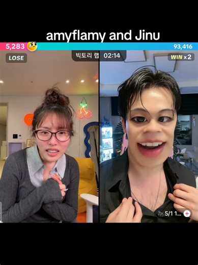 Amy was left speechless after seeing Jinu’s chest hair🙈 #amyflamy#fyp#tiktoklive