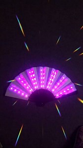 Saycker Folding Fan Led Fan Light Up Hand Fan with Remote Control Stage Performance Show Night Party Rave Fan LED Glowing Folding Fan Party Gift Wedding Night Bar Club Fluorescent Props