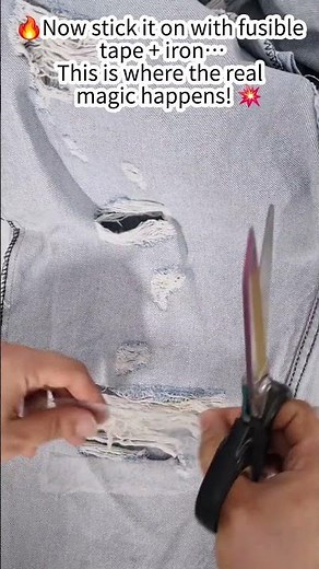 Fix Huge Rips in Jeans Like Magic! 🪄 | DIY Denim Repair 👖