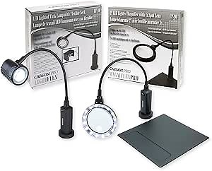 Carson MagniFlex Pro Magnifier and LightFlex LED Task Lamp Bundle with Magnetic Base