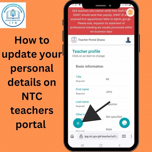 How to update personal details on NTC teachers portal. | Informed Teachers Network | Facebook