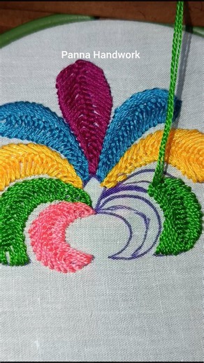 hand embroidery flower tutorial #youtubeshorts #embroidery #viral #foryou