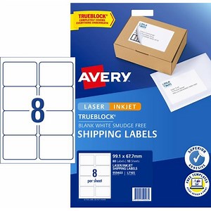 Avery Internet Shipping Laser & Inkjet Labels L7165 White 8 Per Sheet