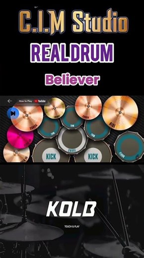 Believer Learn To Play Drums #realdrum #drums #drumtutorial #drumlessons #beginners