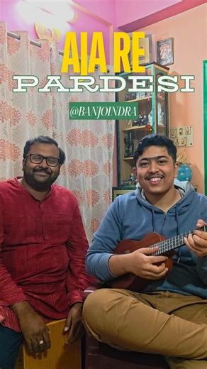 Indrajit Das on Instagram: "Wait for the Ukulele 🎸 Aaja Re Pardesi (Cover) Remembering "The Nightingale of India", Lata Mangeshkar Ji, on her death anniversary. Rest in peace ❤️ 🙏🕯️ Credits:- Cajon and Singing by Tathagata Bhattacharya ( @tatha.bhatchaj ) Mandolin and Ukulele by Indrajit Das ( @banjoindra ) Video by @shinjini.chakraborty Movie: Madhumati (1958) And later reused in Guddi (1971) Original composition by Salil Chowdhury Lyrics by Gulzar Sung by Lata Mangeshkar #mandolin #ukulele
