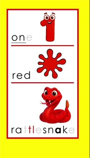 Learn to Read English | One Red Rattlesnake Rhythm Chant | Reading Onramp 1