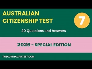 Australian Citizenship Test Practice Free | (2026 - Special Edition) 20 Questions and Answers