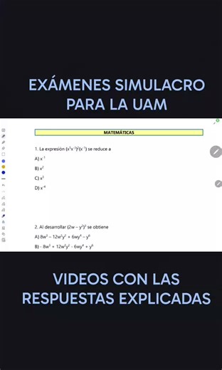 Se aproxima el Examen para la UAM. Estudia con estos exámenes simulacro #UAM