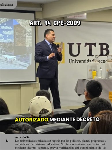 94. Las universidades privadas funcionan bajo normas públicas, con títulos validados por el Estado 🎓🇧🇴#ConstituciónBolivia #Artículo94 #UniversidadesPrivadas #EducaciónSuperior #TítulosProfesionales