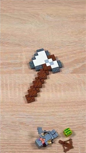 I built a LEGO Minecraft Iron Axe! #minecraft