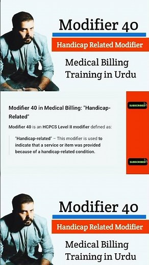 What is Modifier 40 in medical billing | Medical billing Training in Urdu