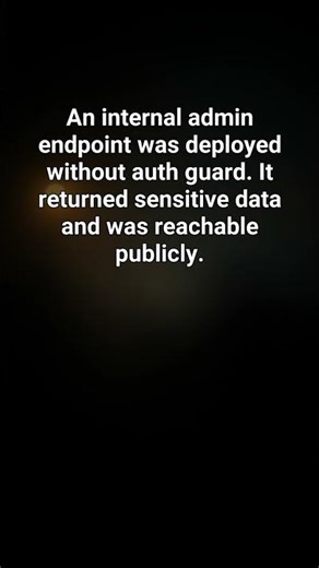The API Endpoint I Accidentally Exposed to Everyone #Shorts