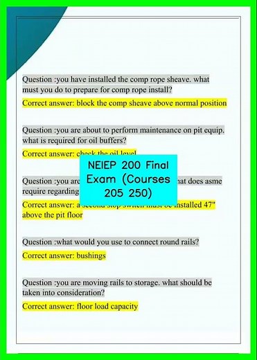 NEIEP 200 Final Exam Courses 205 250 video