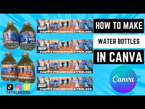 HOW TO MAKE A WATER BOTTLE LABEL IN CANVA