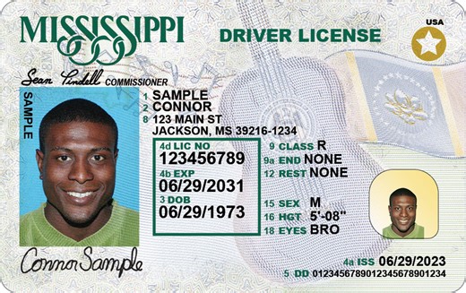 Check out the new Mississippi driver’s license design