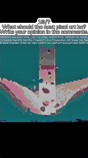 I created a Pacific Drive pixel art design in Minecraft