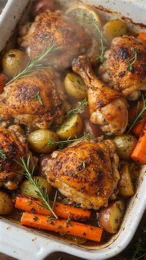 🔥 This Beats Takeout Every Time — One-Pan Lemon Herb Chicken & Veggies 🔥 #healthybytes
