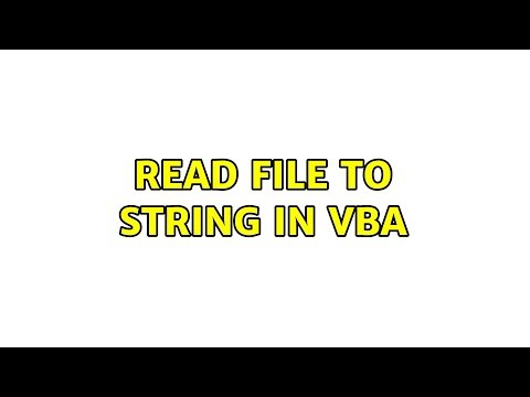 Read file to string in VBA