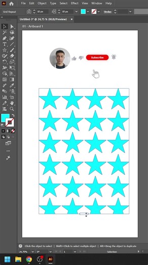 Duplicate Objects Side by Side in Adobe Illustrator So Easy!