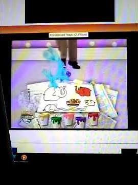 Blue's Clues snack time elephant paint in english