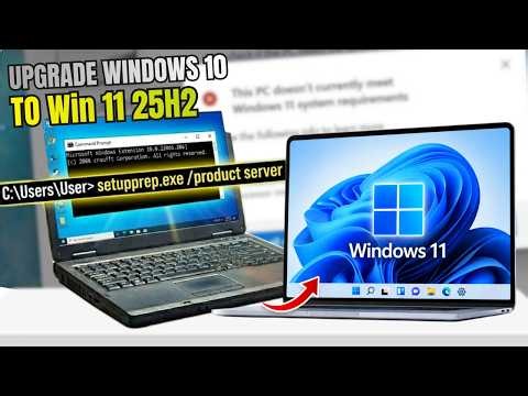 Install Windows 11 on Unsupported PCs with ONE Command (Keep All Files and Apps)
