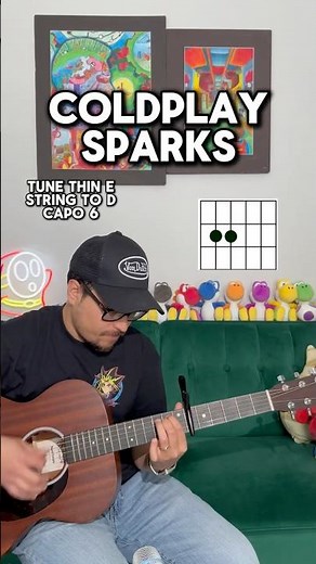 How to play sparks by Coldplay easy guitar tutorial