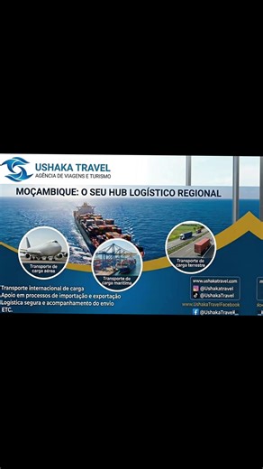 📦 Importação e exportação com segurança e confiança. Se precisa transportar cargas ou mercadorias entre países, a Ushaka travel Lda, oferece soluções práticas e eficientes para o envio da sua carga. Os nossos serviços incluem: ✔️ Transporte internacional de carga ✔️ Apoio em processos de importação e exportação ✔️ Logística segura e acompanhamento do envio Trabalhamos para garantir que a sua mercadoria chegue ao destino com rapidez, segurança e profissionalismo. 📩 Entre em contacto para saber 