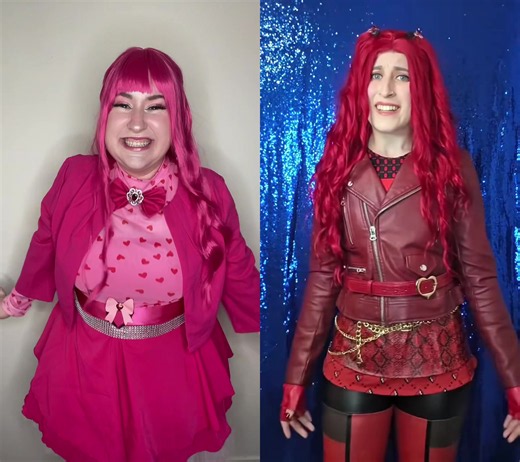 Descendants cosplay duet: Wicked Wonderland Princess Red & Pink