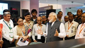 During Prime Minister Narendra Modi’s interaction with students present at the ISRO centre in Bengaluru, one of the students asked him for tips to become the President of India. | The Times of India
