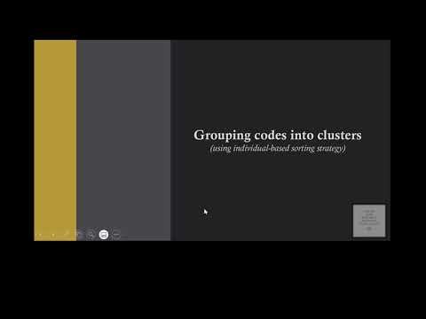 Grouping codes into clusters (Module 4, Lesson 2)