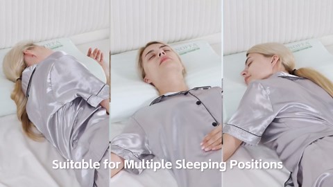 Ergonomic Wave-Shaped Cooling Memory Foam Pillow, Extra Soft Ice-Feel Breathable Cover, Contour Bed Pillow for Neck, Supportive Orthopedic Pillow for Side & Back Sleepers