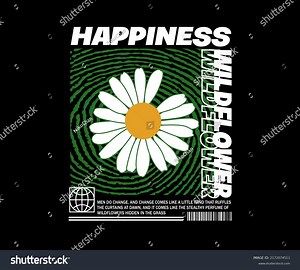 Wildflower Slogan Typography Daisy Flower Graphic Stock Vector (Royalty Free) 2172074511 | Shutterstock
