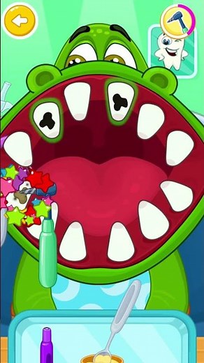 Fix & Clean Animal Teeth! 🦷 Fun Dentist Game for Kids! 🐻🐊🦁