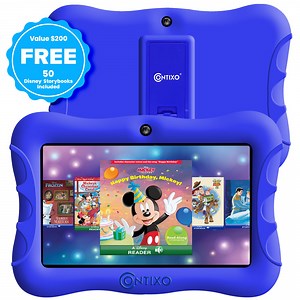 Contixo 7" Kids Tablet, Epic & Lingokids,32GB,Educational Android Tablet for kids 3-7, Parental Controls, Dual Camera, WiFi - Dark Blue