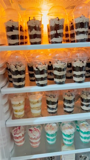 Fridge Full of Glass Cakes 😍🎄 | Christmas Special Short#shorts