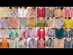 100% Latest And Attractive Printed Kurti Neck Design Ideas for Girls 2025