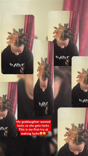My goddaughter wanted locks, she gets locks. #fypシ゚viral #sisterlock #microlocs #interlock