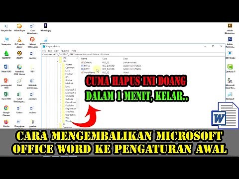 HOW TO RESTORE (RESET) MICROSOFT OFFICE WORD TO INITIAL OR DEFAULT SETTINGS