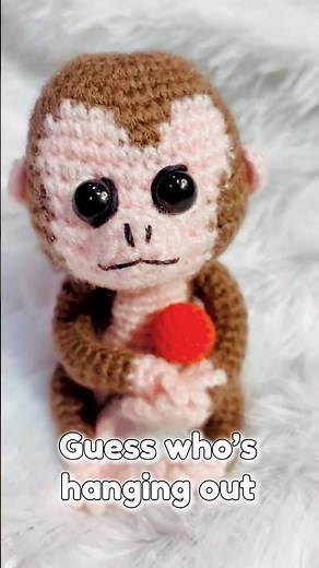 Zero Sew Monkey 🐒 Free Pattern!#shorts #amigurimi #freepattern