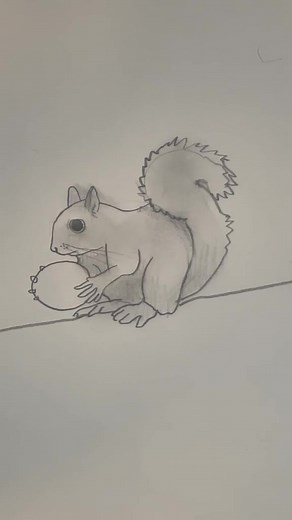 Draw a squirrel 🐿️ Easy drawing lesson for beginners on how to draw a squirrel. #howtodraw