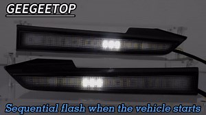 GEEGEETOP Switchback White/Amber LED Front Fog Side Marker Headlight Daytime Running Lamp Amber Sequential Turn Signal Light Compatible with Toyota Tacoma 2012-2015 Replacement Bumper Grill (12-15)