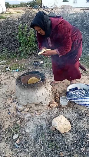 Traditional Bread Making Process in a Rustic Setting